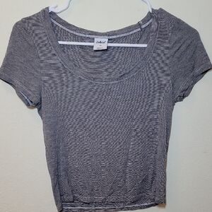 Gray Striped Women's Tee